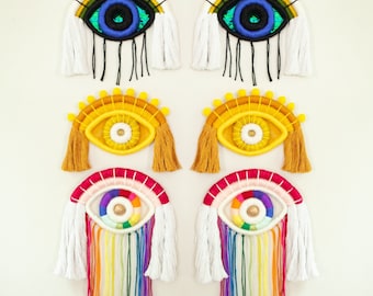 CUSTOM Mini Fiber Sculpture Eye Wallhanging in Golds