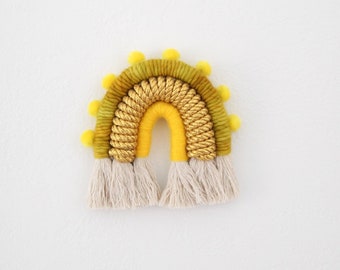 Fiber Art Rainbow "Golden Glow"