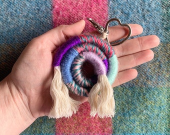 Swirl Rainbow Keychain Charm