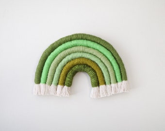 Fiber Rainbow  "Green Glow" Wall Hanging