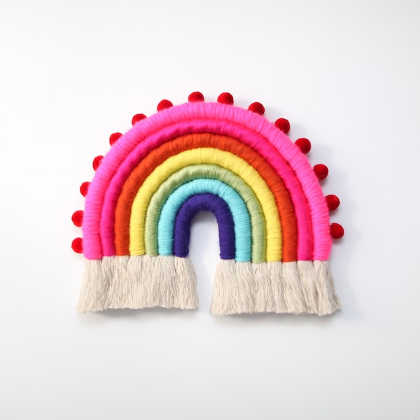 Regenbogen mit Pom Pom Borte "Color Baby Color"
