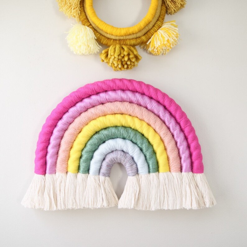 Colorful Mega Rainbow Fiber Wall Decor image 2