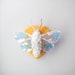 Etsy Design Awards Finalist 2021 Sequined Moth Wall Hanging Fiber Entomology Art 