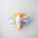 Etsy Design Awards Finalist 2021 Sequined Moth Wall Hanging Fiber Entomology Art 