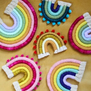 Rainbow with Pom Pom trim Blue Day image 4