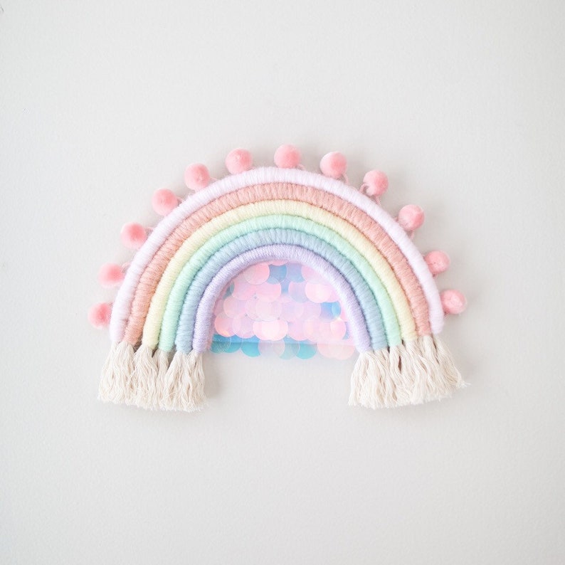 Fiber Rainbow Mini Starlite Bow Wall Hanging image 1