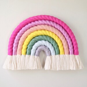 Colorful Mega Rainbow Fiber Wall Decor image 1