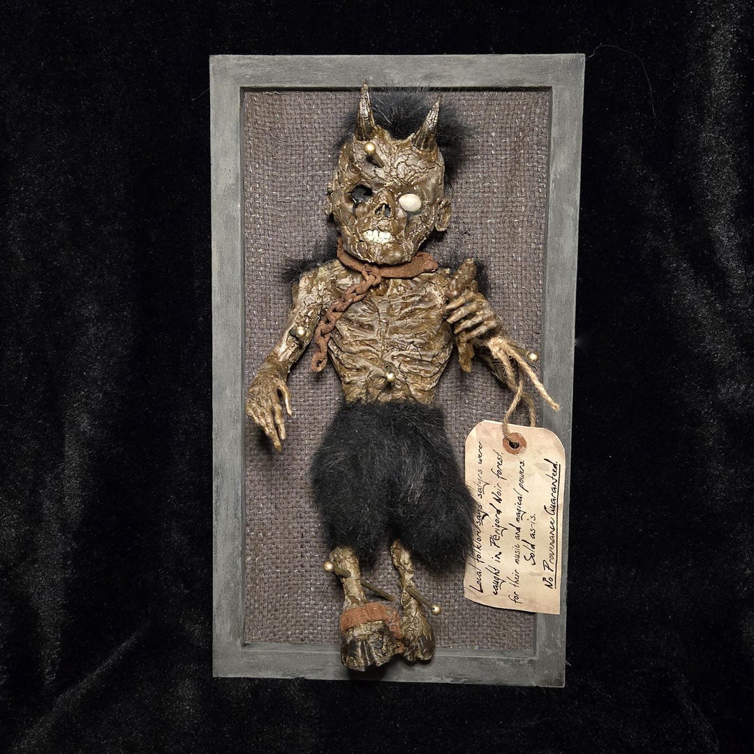 Mystical Satyr Relic - Gothic Enchanted Forest Creature Oddity - Etsy