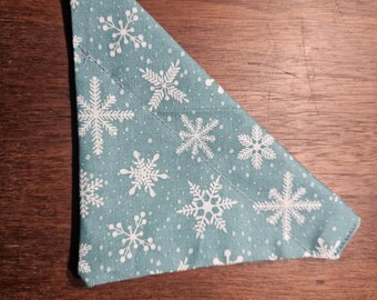 Snowflake Variations - Winter Season Dog Bandana - Over-the-Collar Style For Dogs or Pets