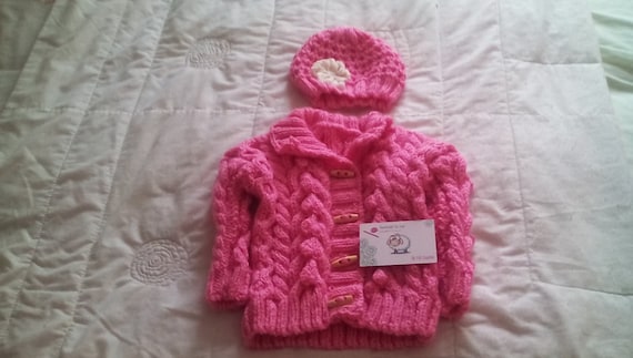 Irish Girl Sweater Baby Sweater Irish Hat girl Irish Sweater Baby Irish Sweater Newborn Girl Sweater Baby Girl Sweater Ready to Ship Etsy