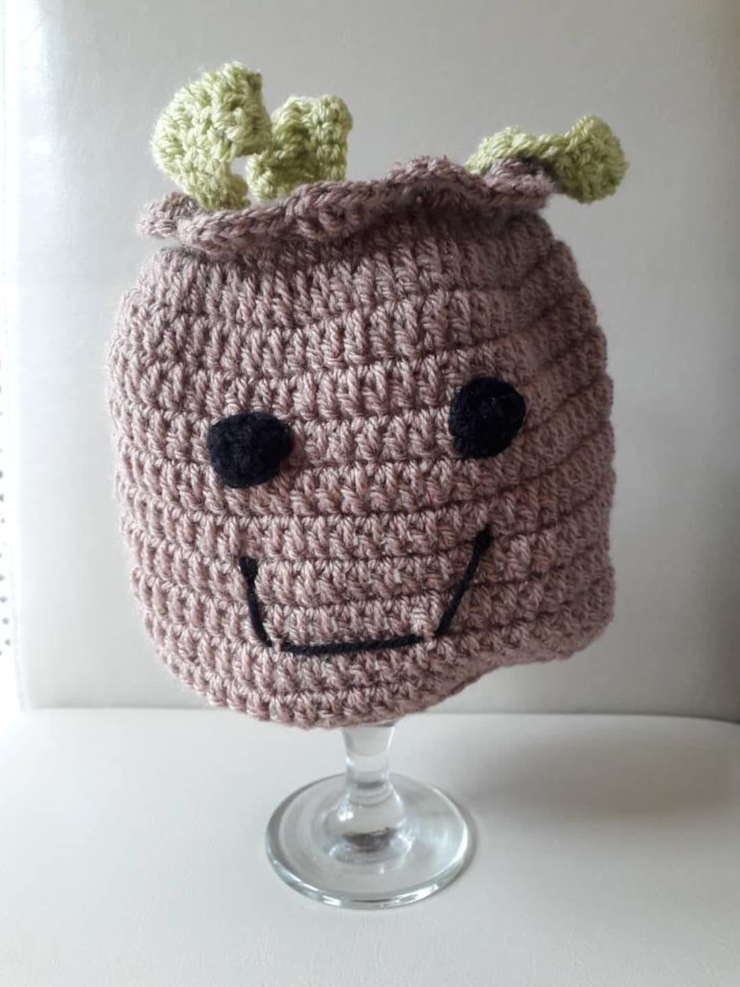 Crochet Groot Hat Baby Groot Hat Newborn Groot Hat Hroot Etsy