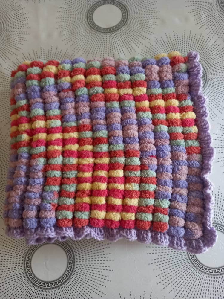 Pom pom blanket baby pom pom blanket girl pom pom blanket pom pom pram blanket ready to ship
