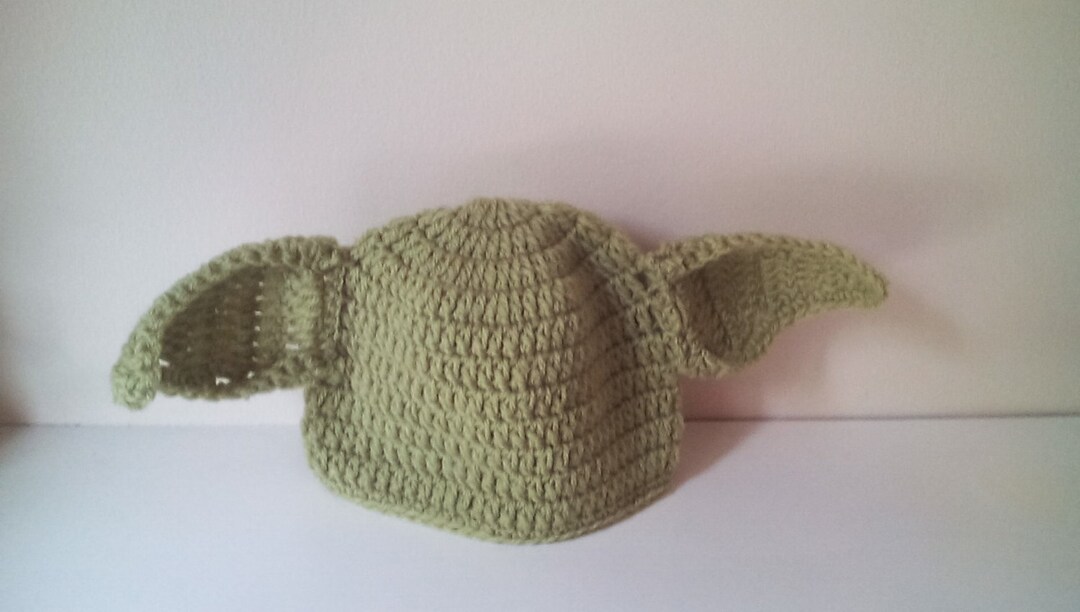 Adult Yoda Hat, Crochet Yoda Hat, Men's Yoad Hat, Ladies Yoda Hat