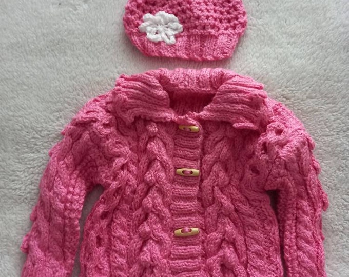 Baby Girl Sweater, Irish Girl Hat,irish Baby Sweater,baby Girl Sweater