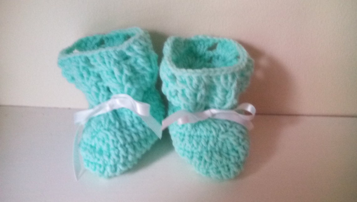 Baby Girl Booties Crochet Booties Baby Booties Newborn Etsy UK
