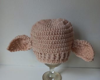 Gorro de dobby para niño pequeño, gorro de dobby tejido a crochet, gorro de dobby para bebé, gorro de dobby para recién nacido, listo para enviar