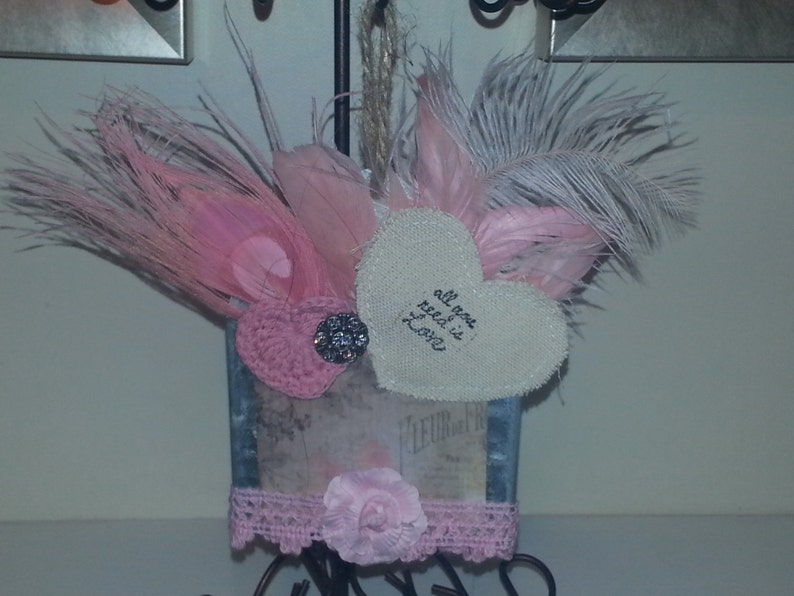 Pretty Pink Shabby Chic Miniature Wall Art