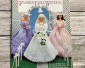 Fashion Doll Wedding, McCalls Craft Book, Knit and Crochet Fashion Doll Dresses, Wedding Gown, Bridesmaid Gown, DIY Instruction Booklet Doll