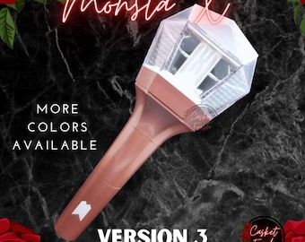 Monsta X VERSION 3 lightstick skin, decal, vinyl sticker, Mondoongie, Monbebe, kpop concert, fan gift