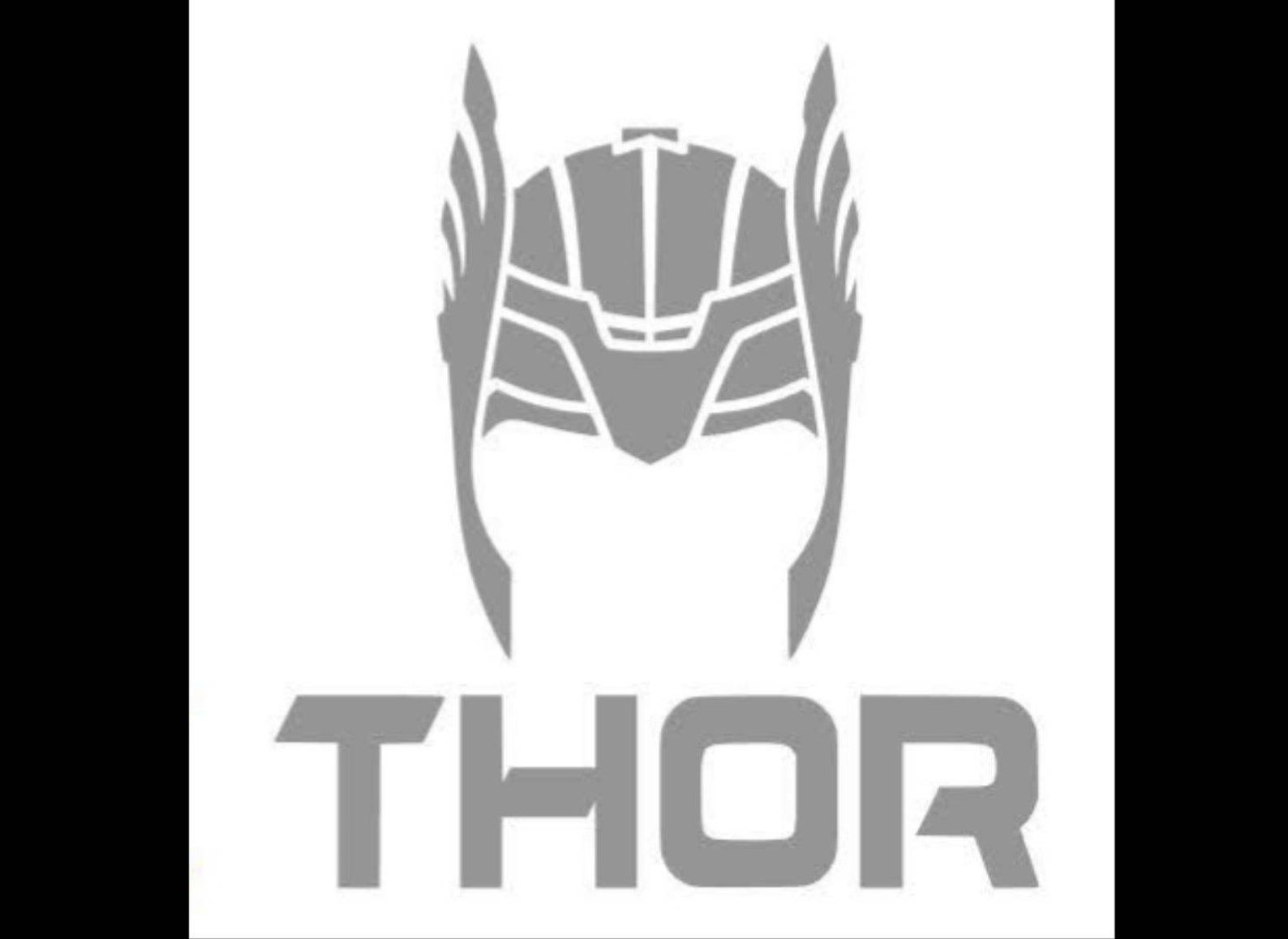Thor helmet car decal silver indoor outdoor sticker Etsy