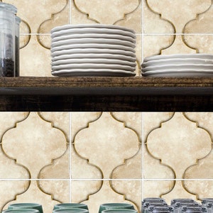 Kitchen bathroom Tile Decals Vinyl Sticker :  Moroccan Natural NS001