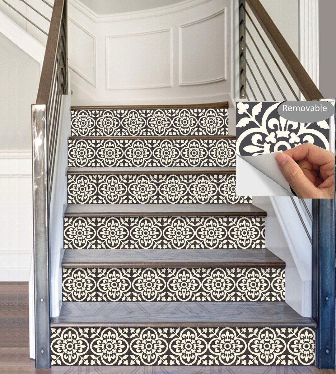 Stair Riser Vinyl Strips 15 Steps Removable Sticker Peel & Stick: A67 ...