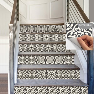 Stair Riser Vinyl Strips 15 steps Removable Sticker Peel & Stick: A67