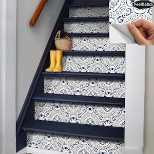 Stair Riser Vinyl Strips 15 steps Removable Sticker Peel & Stick A72N