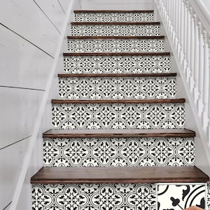 Stair Riser Vinyl Strips 15 steps Removable Sticker Peel & Stick: M026