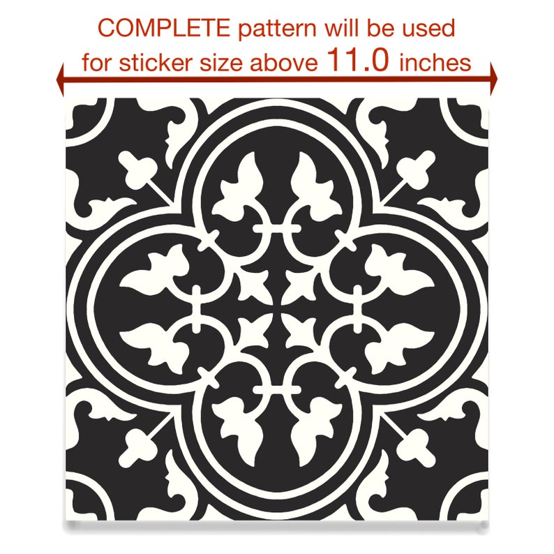 Floor Tile Stickers Vinyl Decal WATERPROOF REMOVABLE for kitchen bath M027Black Home & Living