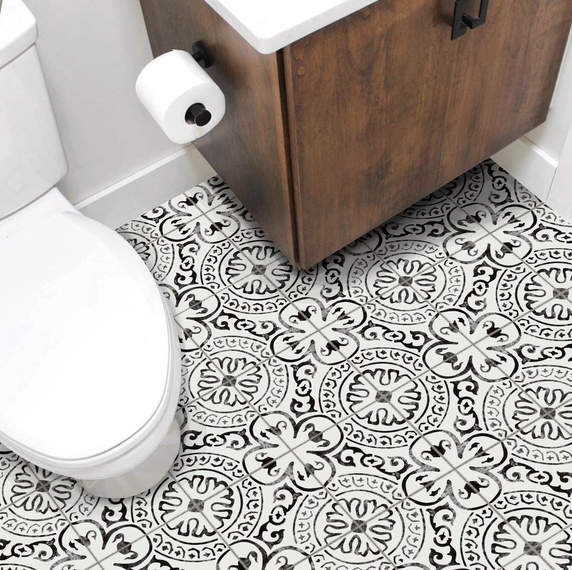 Tile Sticker Kitchen Bath Floor Wall Waterproof & Removable Etsy