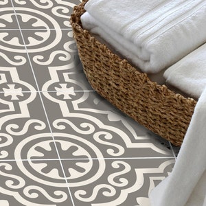 キッチン、バスルーム、床、壁用タイルステッカー 防水・剥がして貼れる：W006Q サンド