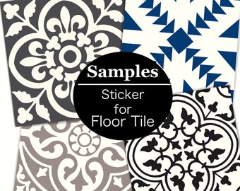 SAMPLE:  1pc FLOOR Tile Sticker, choose size between 7in to 13in