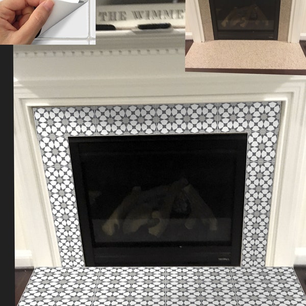 Fireplace Sticker Tile Etsy