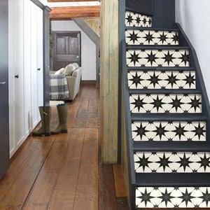 15steps Stair Riser Vinyl Strips Removable Sticker Peel & Stick : A58