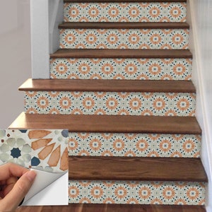 Step Riser Vinyl Strips 15 Stufen Abnehmbarer Aufkleber Peel & Stick: A35