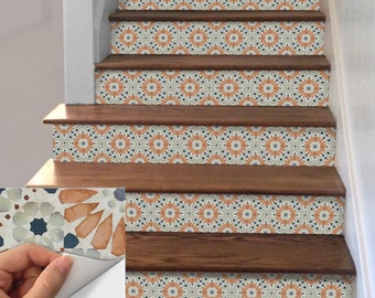 Stair Riser Vinyl Strips 15 steps Removable Sticker Peel & Stick : A35