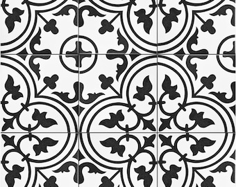 Pegatinas de vinilo para azulejos de suelo, resistentes al agua y extraíbles, para cocina y baño M026