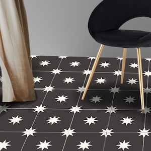 Tile Sticker Kitchen, bath, floor, wall Waterproof & Removable Peel n Stick: A39 Black