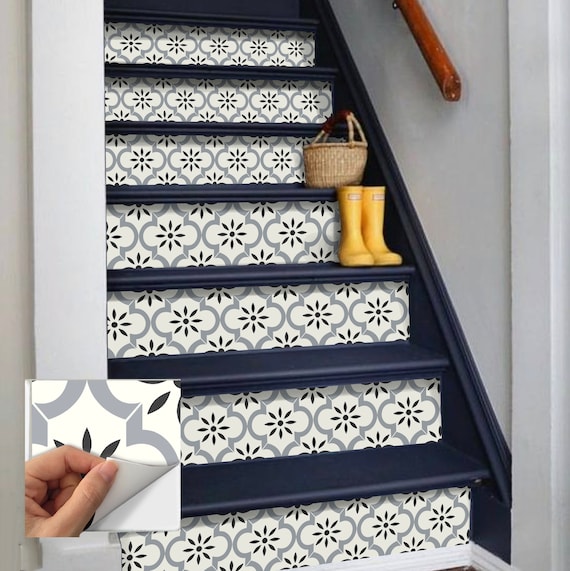 funlife 15 calcomanías de vinilo autoadhesivas para escaleras de escalera,  despegar y pegar, color blanco puro