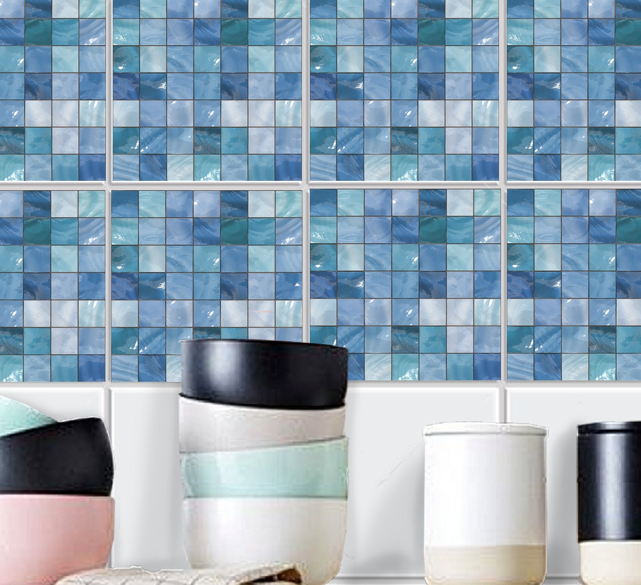 Wall Tile Decals Vinyl Sticker WATERPROOF Wallpaper for Etsy