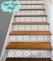 15 strips of Stair Riser Vinyl Decal Removable Sticker Peel & Stick: M009 Antigue Marrakech 