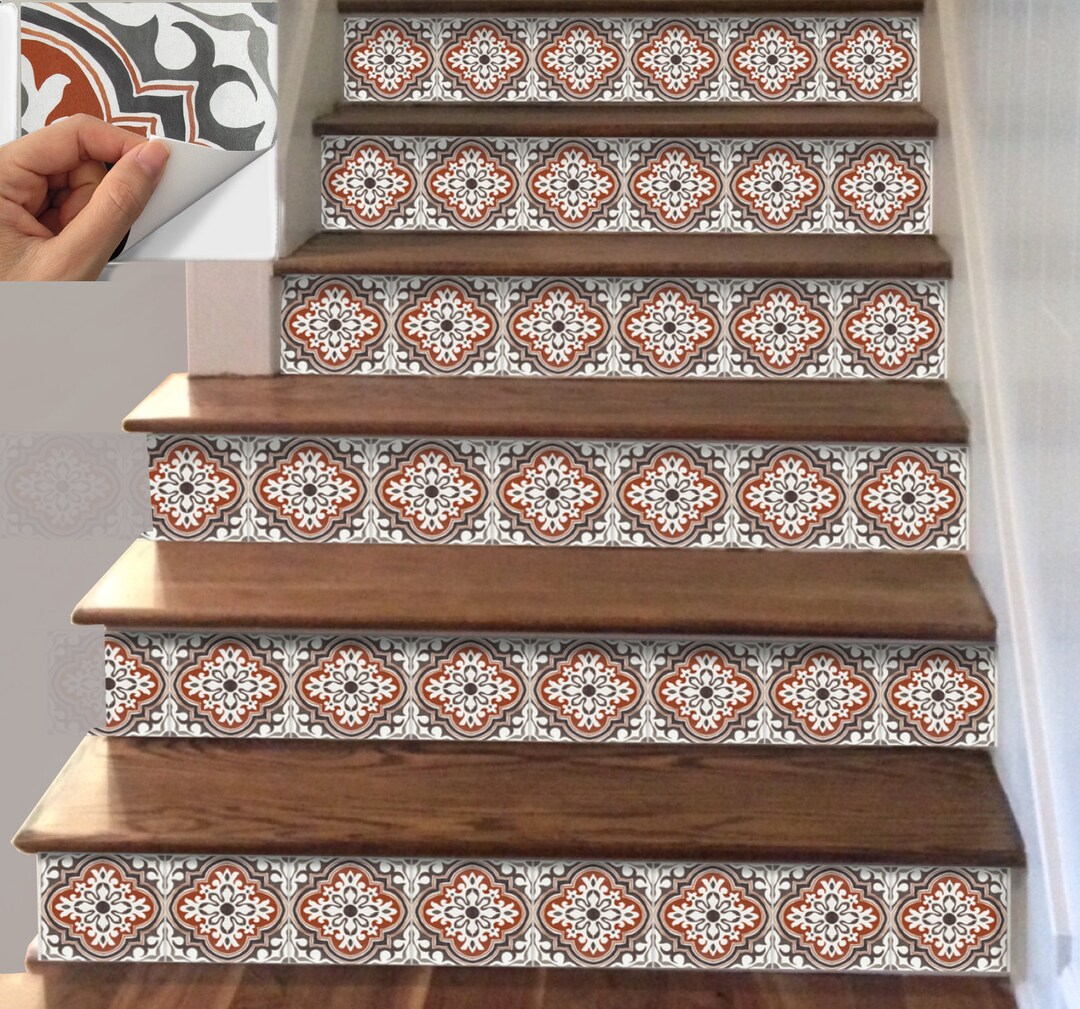 Stair Riser Vinyl Strips 15 Steps Removable Sticker Peel & Stick : M031 ...