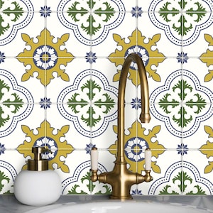 Tile Sticker Kitchen, bath, floor, wall Waterproof & Removable Peel n Stick: T142 Portugese