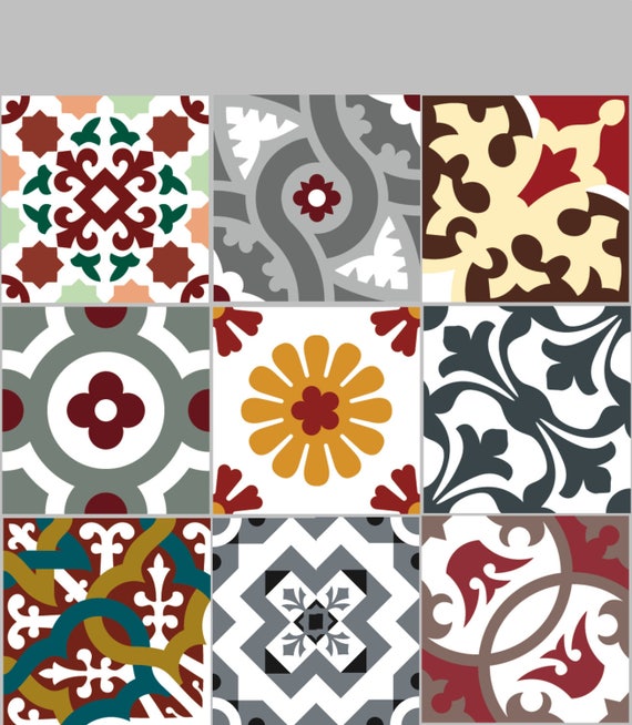 etsy vinyl tile stickers