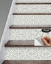 Stair Riser Vinyl Strips 15 steps Removable Sticker Peel & Stick: A62 Grey 