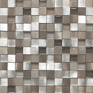 Adhesivos de vinilo para azulejos de pared, papel pintado impermeable para cocina y baño: Mosaico MS017 Conchas