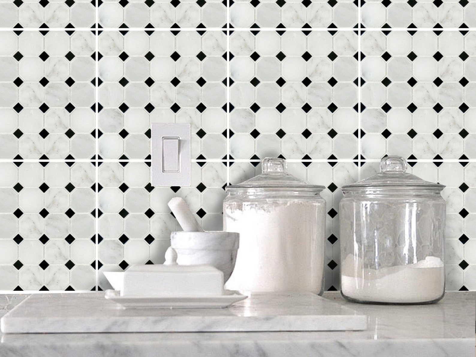 Wall Tile Decals Vinyl Sticker WATERPROOF Wallpaper for Etsy