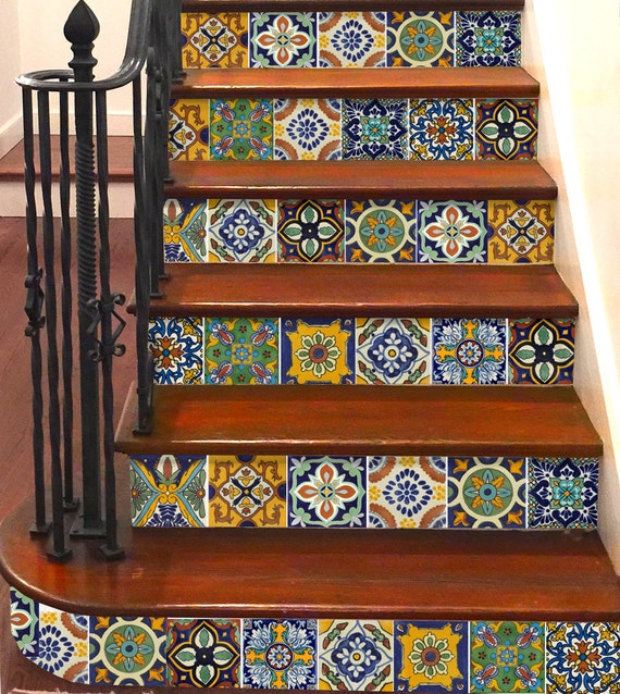Vinilo Escalera Mosaicos 2 - Buenas Impresiones