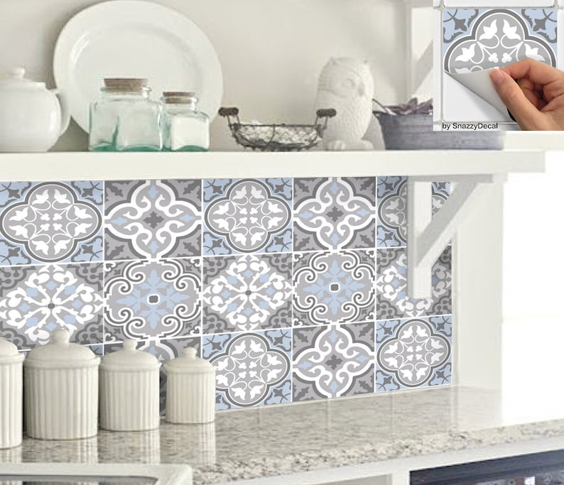 Wall Tile Decals Vinyl Sticker Removable Tile or Wallpaper for Etsy